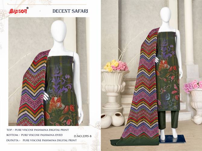 Bipson Decent Safari 2395 Pashmina Printed Dress Material
